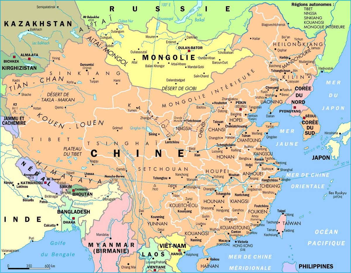chine газрын зураг