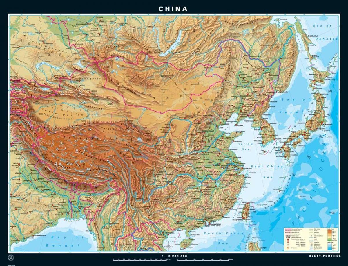 physiographic газрын зургийг Хятад улс