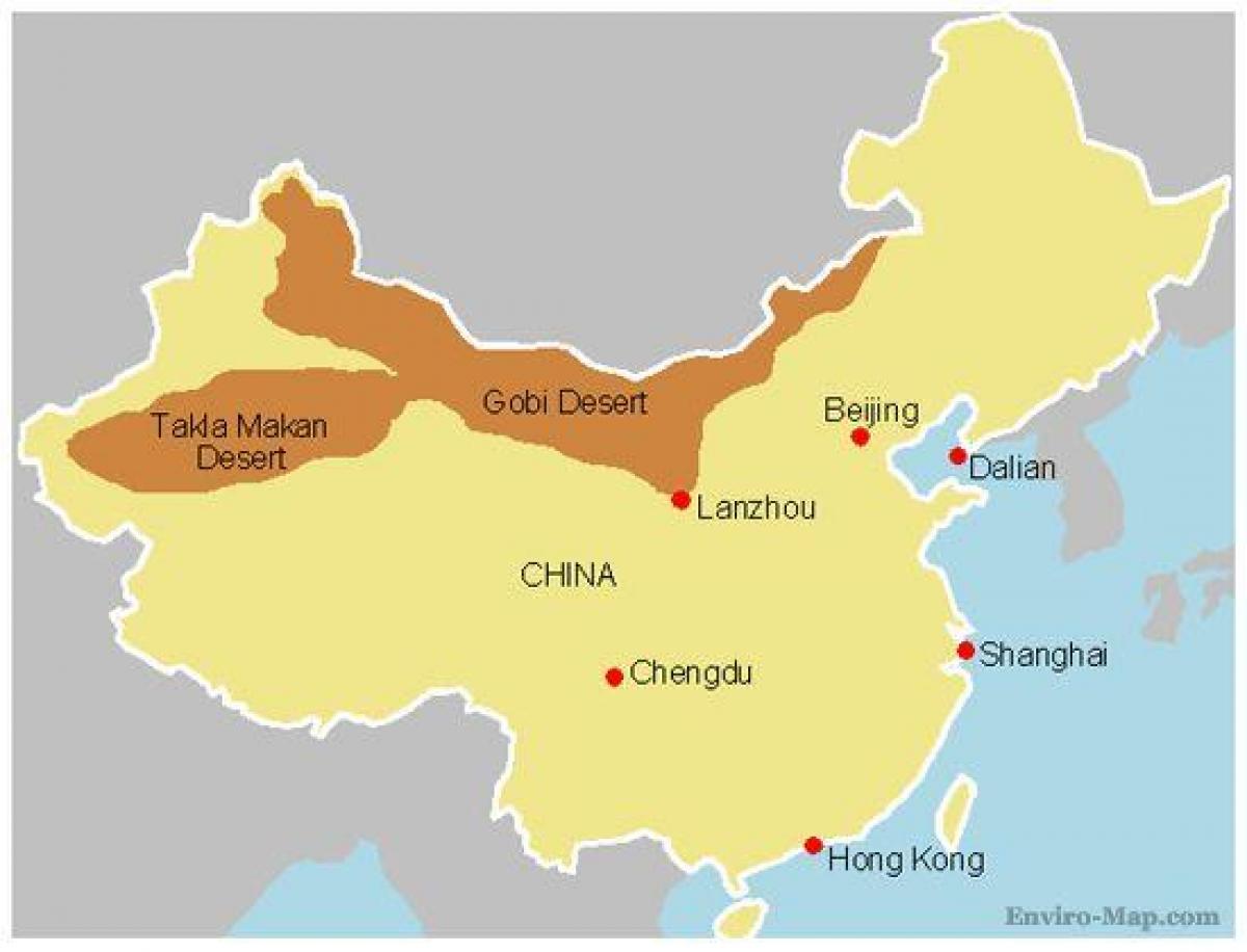 Хятадын газрын зураг говь цөлийн