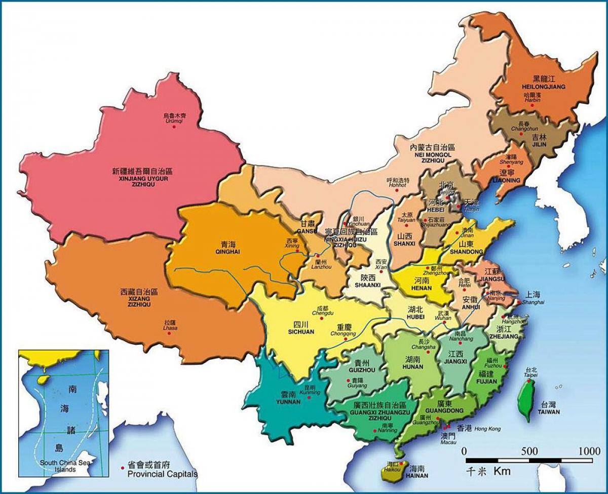 газрын зураг нь Хятадын муж