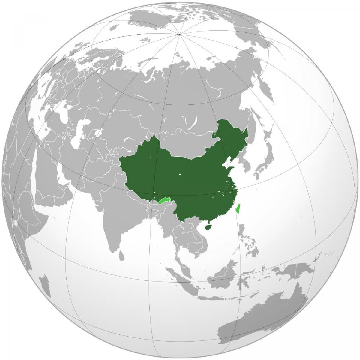 Хятад улс дэлхийн газрын зураг