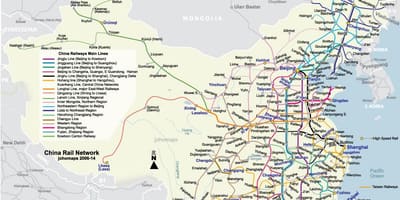 Галт тэрэг Хятадын газрын зураг