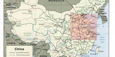 Газрын зураг, хойд Хятад, энгийн