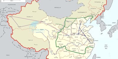 Газрын зураг нь Хятадын grand canal