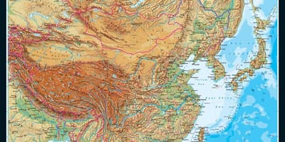 Physiographic газрын зургийг Хятад улс